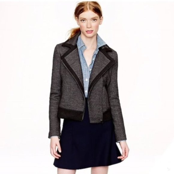 J. Crew Stretch Wool Motorcycle Jacket